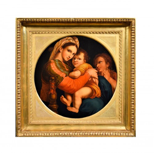 &quot;Vierge whit the Child and John the Baptist&quot; Italy, early 19th century